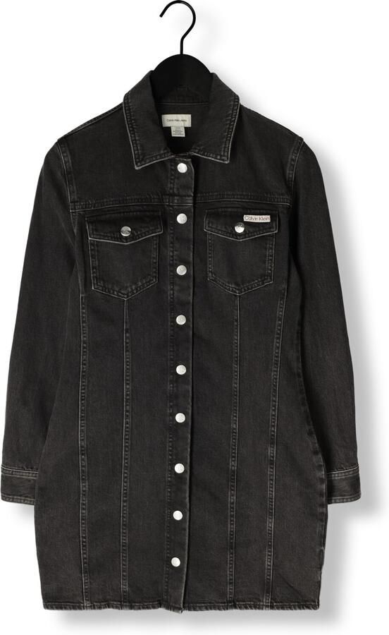 Calvin Klein Jeans jurk LS DENIM MINI DRESS Met ronde hals getailleerd - Foto 2