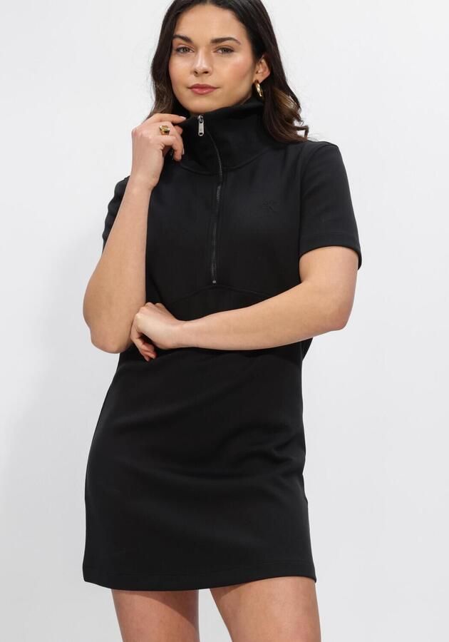 CALVIN KLEIN Dames Jurken Ss Spacer Mixed Media Rib Mock Zwart - Foto 3