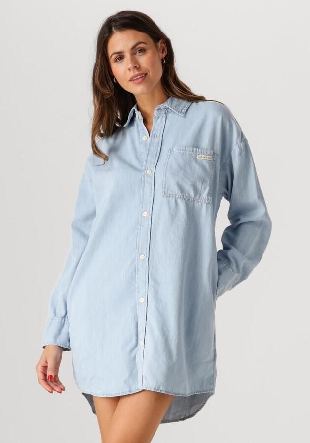CALVIN KLEIN Dames Jurken Tencel Loose Shirt Denim Dress Lichtblauw - Foto 4
