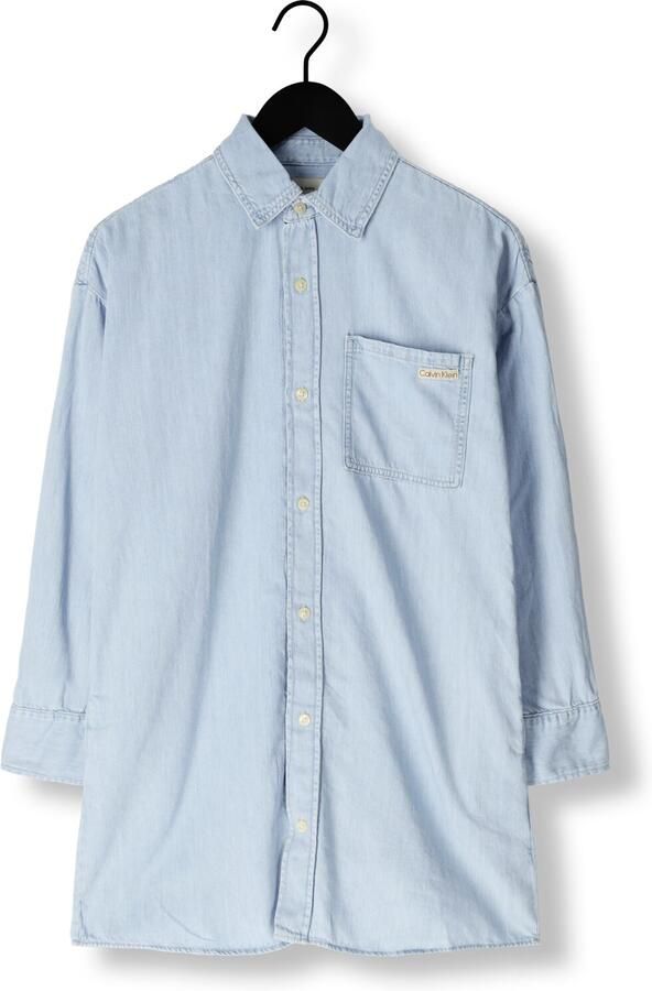 CALVIN KLEIN Dames Jurken Tencel Loose Shirt Denim Dress Lichtblauw - Foto 2
