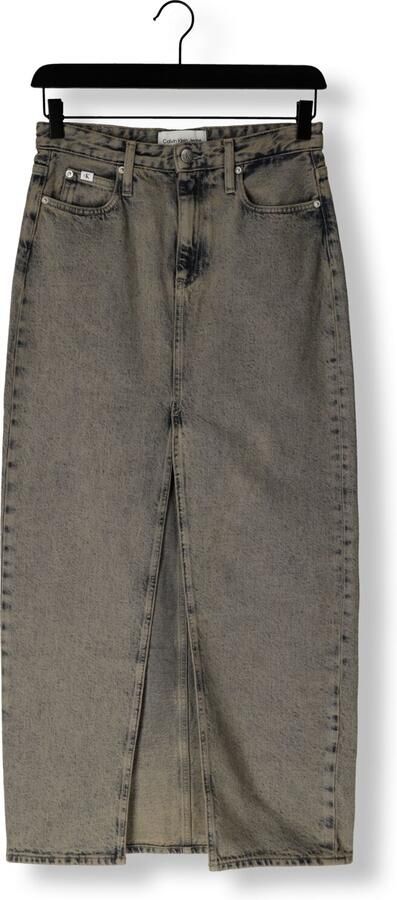 CALVIN KLEIN Dames Rokken Front Split Maxi Denim Skirt Lichtblauw - Foto 3
