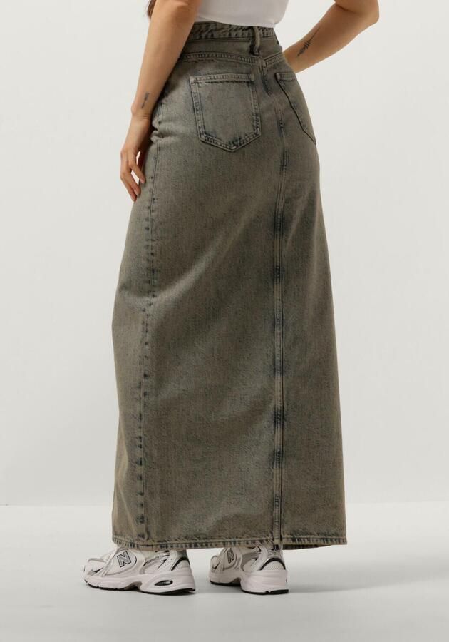 CALVIN KLEIN Dames Rokken Front Split Maxi Denim Skirt Lichtblauw