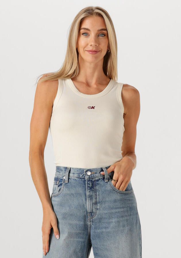 CALVIN KLEIN Dames Tops & T-shirts A-modal Rib Tank Ecru - Foto 4