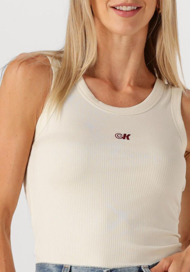 CALVIN KLEIN Dames Tops & T-shirts A-modal Rib Tank Ecru - Foto 2