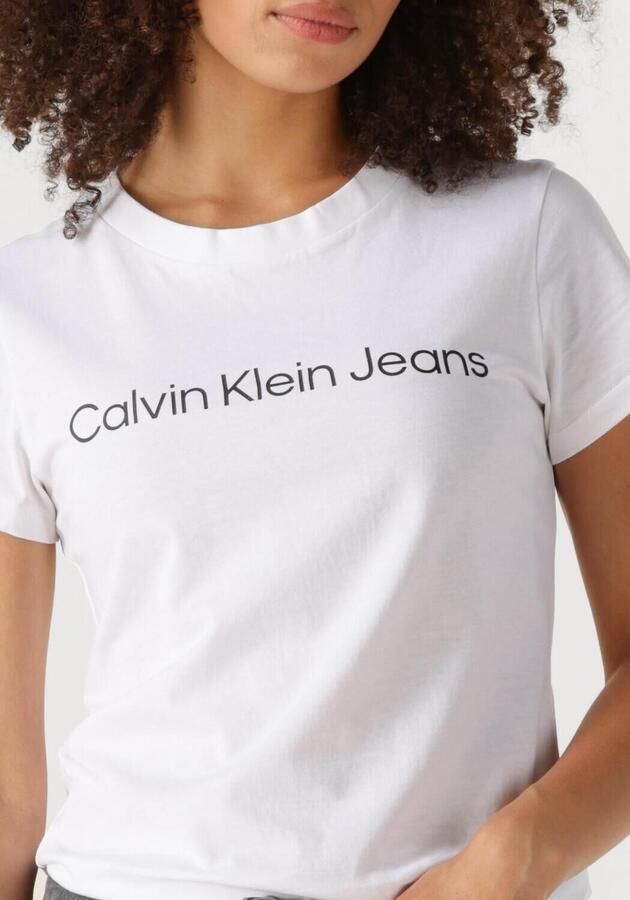 Calvin Klein Jeans Logo T-shirt Vrouwen Herfst Winter Collectie White Dames - Foto 3