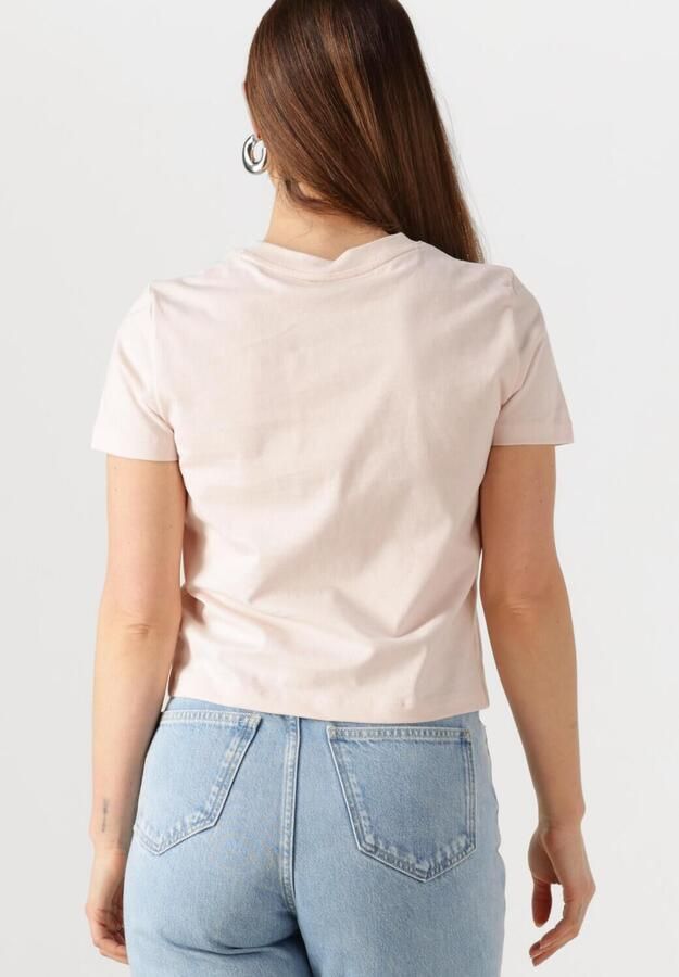 CALVIN KLEIN Dames Tops & T-shirts Placed Institutional Baby Tee Lichtroze - Foto 3