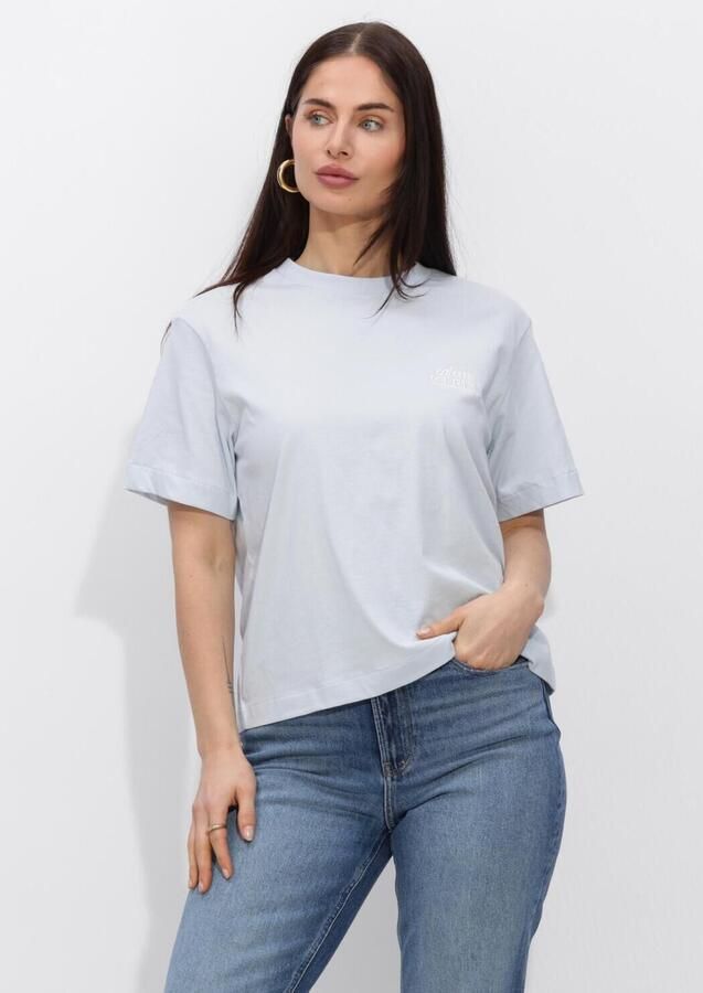 CALVIN KLEIN Dames Tops & T-shirts Ss Boxy Graphic T-shirt Lichtblauw