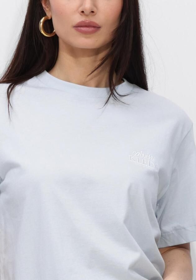 CALVIN KLEIN Dames Tops & T-shirts Ss Boxy Graphic T-shirt Lichtblauw - Foto 4