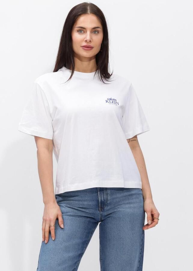 CALVIN KLEIN Dames Tops & T-shirts Ss Boxy Graphic T-shirt Wit