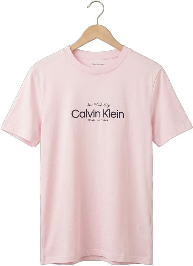 CALVIN KLEIN Dames Tops & T-shirts Ss Classic Ck Nyc Logo Tee Lichtroze - Foto 2