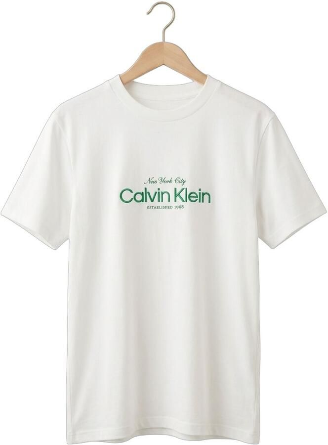 CALVIN KLEIN Dames Tops & T-shirts Ss Classic Ck Nyc Logo Tee Wit - Foto 2