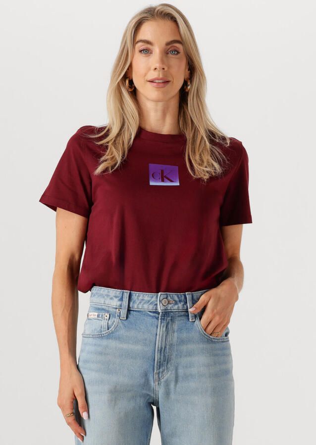 CALVIN KLEIN Dames Tops & T-shirts Ss Classic Fit Tee Bordeaux - Foto 4
