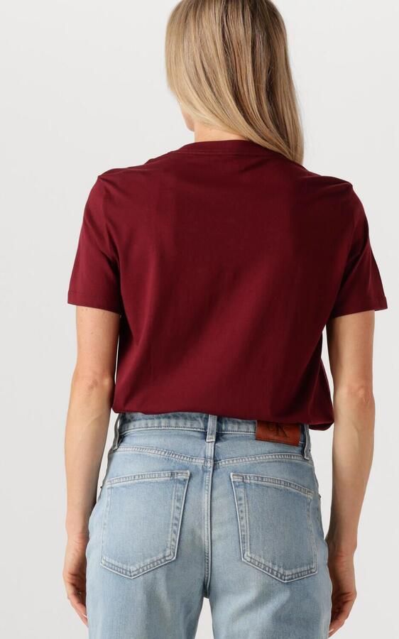 CALVIN KLEIN Dames Tops & T-shirts Ss Classic Fit Tee Bordeaux - Foto 3