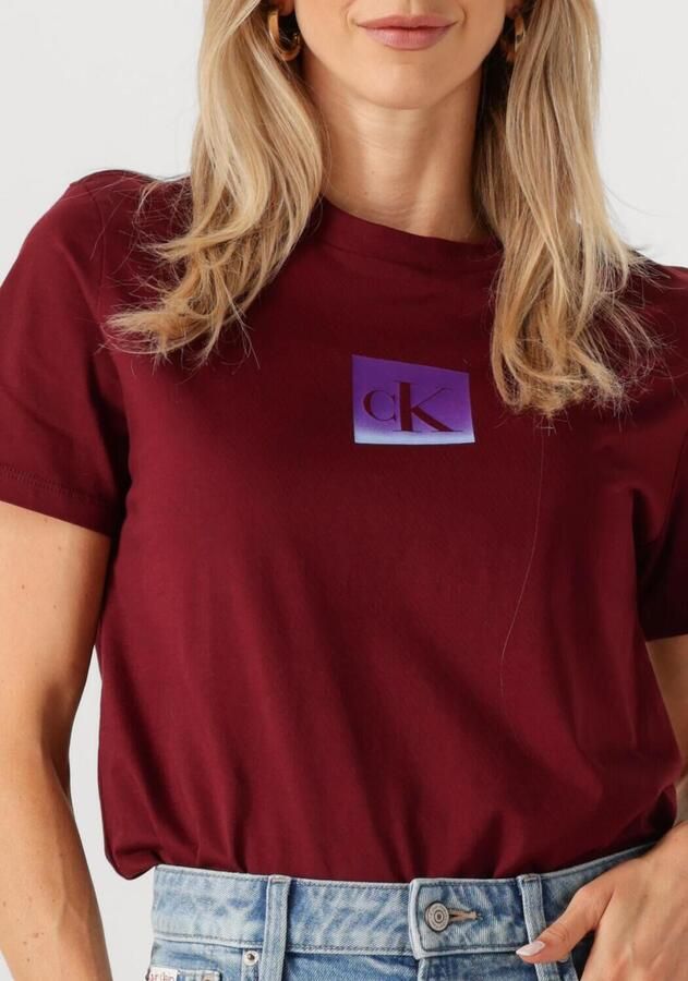CALVIN KLEIN Dames Tops & T-shirts Ss Classic Fit Tee Bordeaux - Foto 2