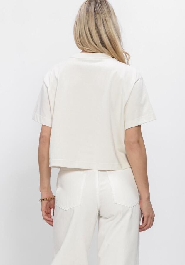CALVIN KLEIN Dames Tops & T-shirts Ss Cropped Boxy Graphic Tee Ecru - Foto 4