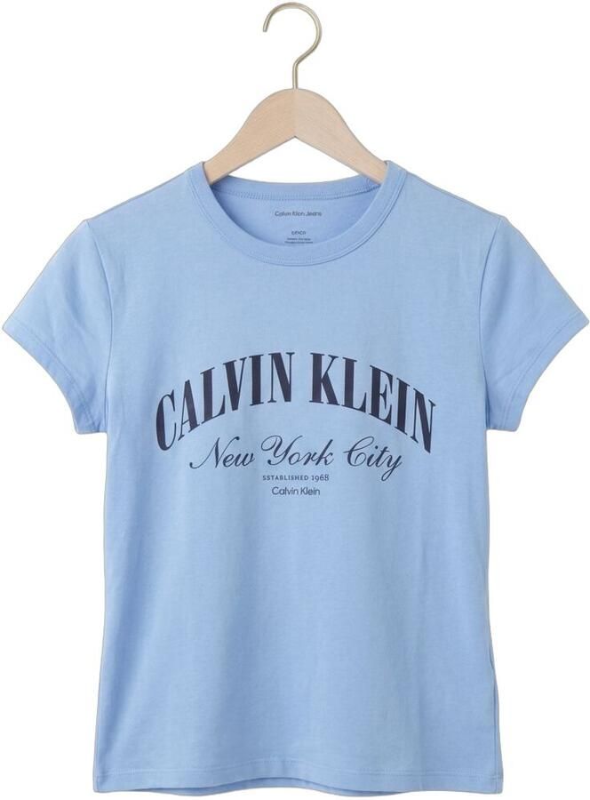 CALVIN KLEIN Dames Tops & T-shirts Ss Graphic Logo Baby Tee Lichtblauw - Foto 2