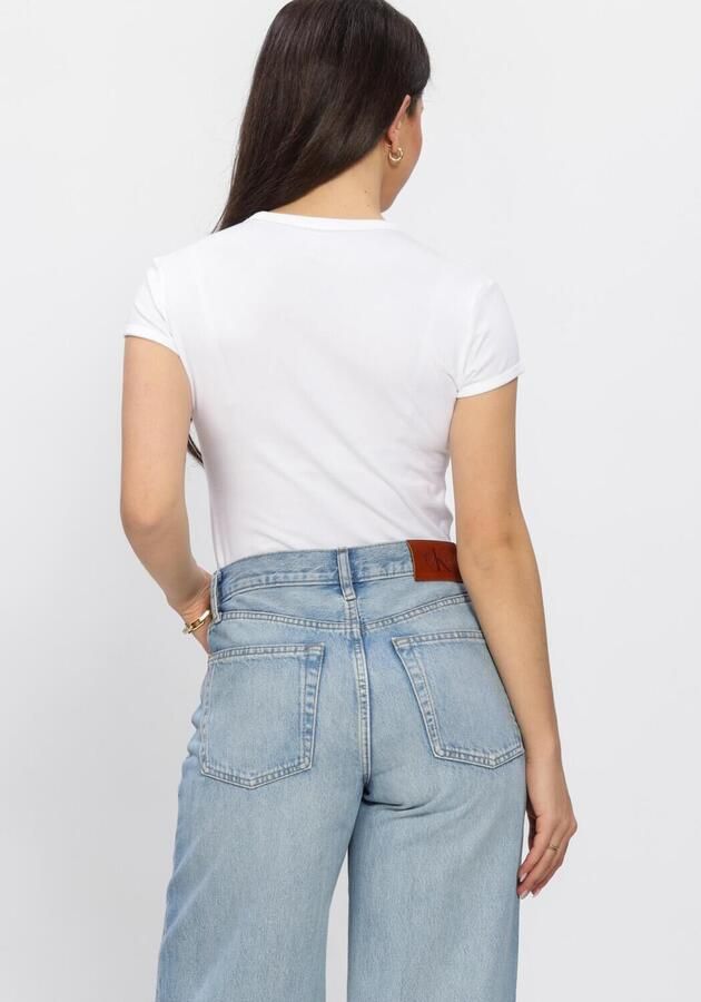 CALVIN KLEIN Dames Tops & T-shirts Ss Graphic Logo Baby Tee Wit - Foto 2