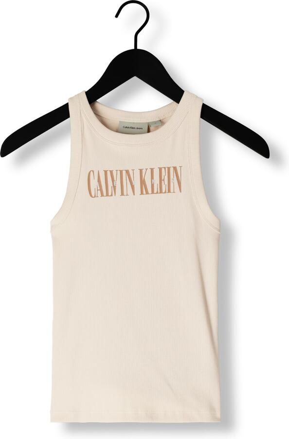 CALVIN KLEIN Dames Tops & T-shirts Varsity Rib Tank Beige - Foto 2