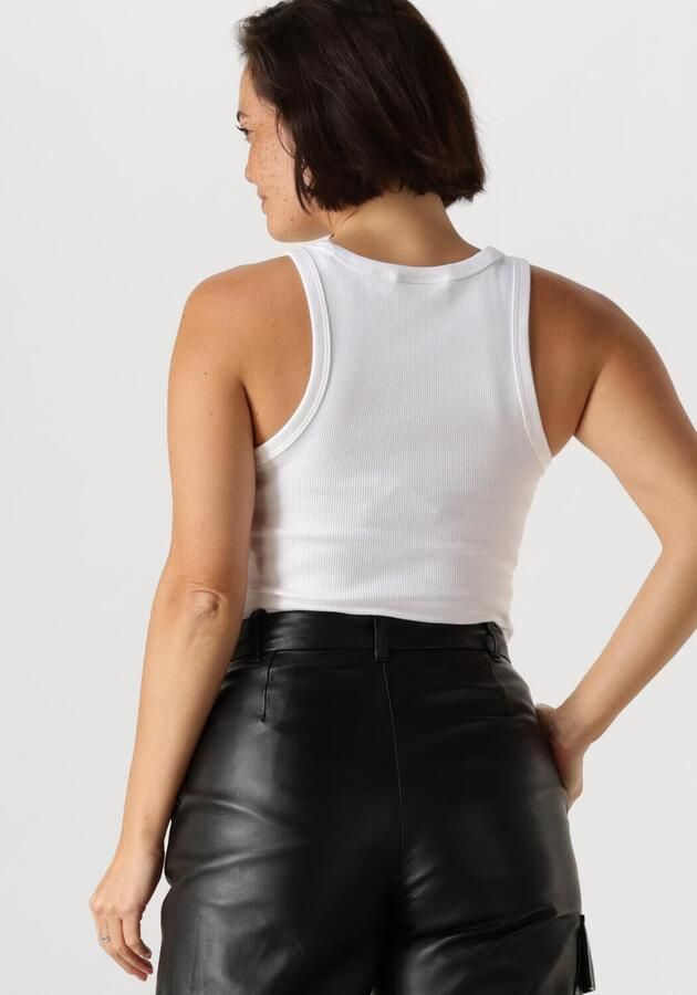 Calvin Klein Jeans Witte Katoenen Tops & T-shirt Dames Collectie White Dames
