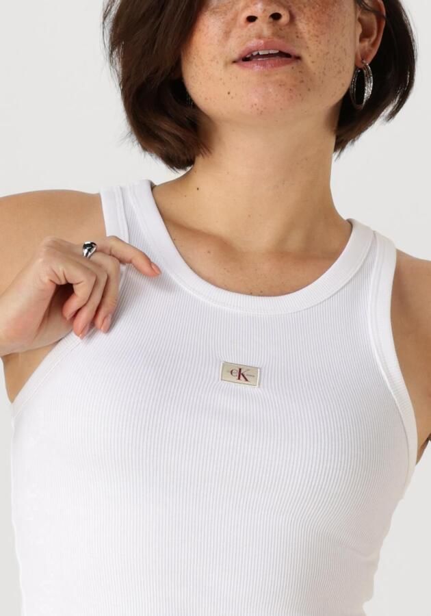 Calvin Klein Jeans Witte Katoenen Tops & T-shirt Dames Collectie White Dames - Foto 2