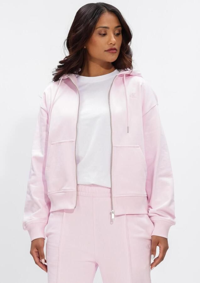 CALVIN KLEIN Dames Truien & Vesten Archive Logo French Terry Fz Hoo Lichtroze