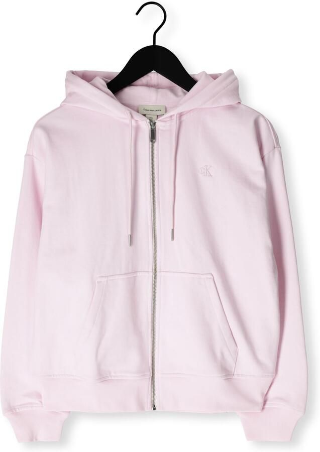CALVIN KLEIN Dames Truien & Vesten Archive Logo French Terry Fz Hoo Lichtroze - Foto 2