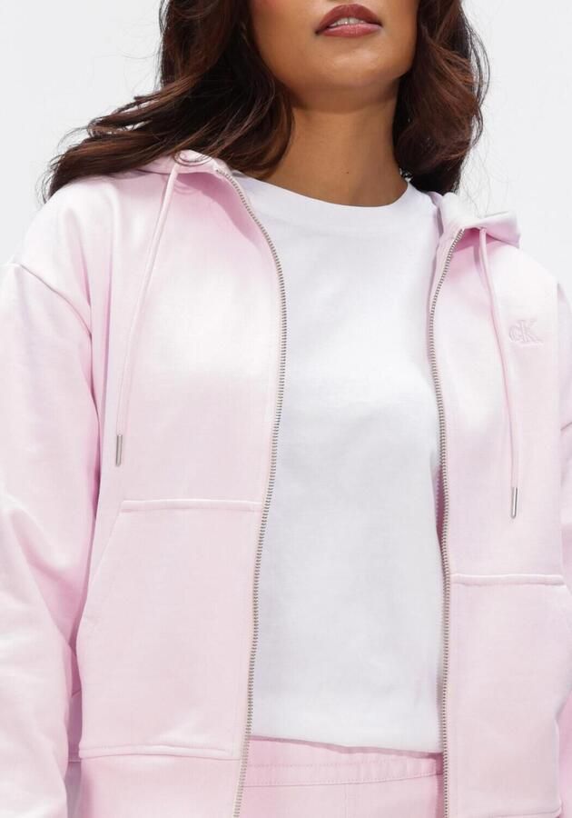 CALVIN KLEIN Dames Truien & Vesten Archive Logo French Terry Fz Hoo Lichtroze - Foto 4