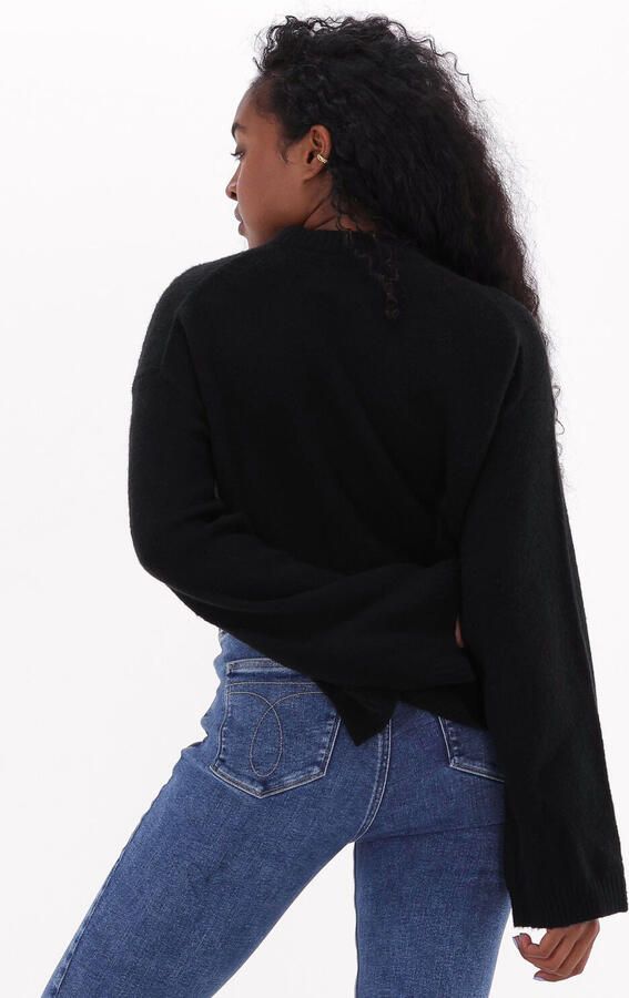 CALVIN KLEIN Dames Truien & Vesten Fluffy Wide Open Sleeves Sweater Zwart - Foto 3