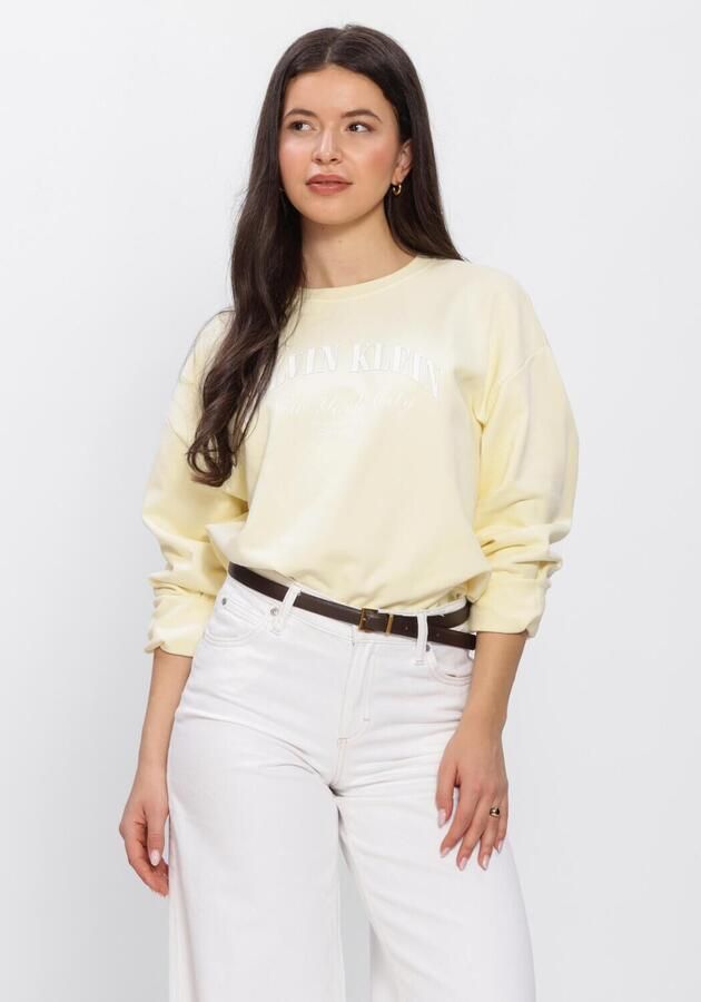 CALVIN KLEIN Dames Truien & Vesten Logo Graphic Crewneck Sweatshirt Creme
