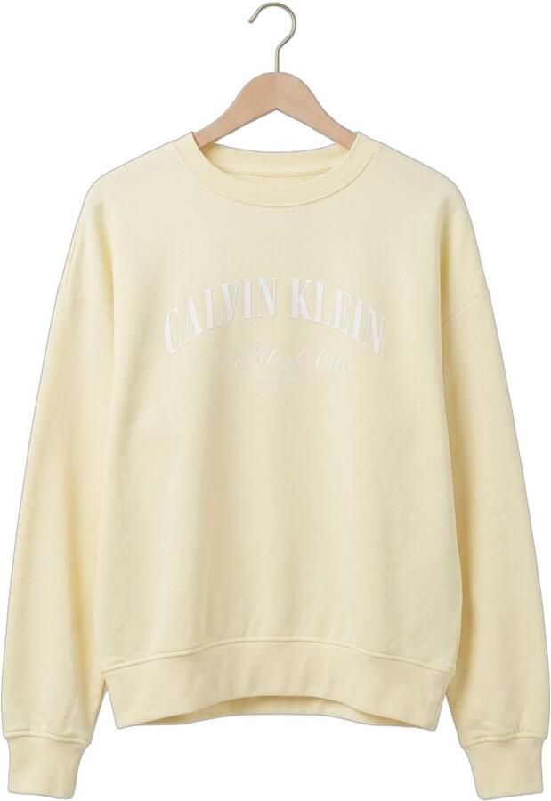 CALVIN KLEIN Dames Truien & Vesten Logo Graphic Crewneck Sweatshirt Creme - Foto 4