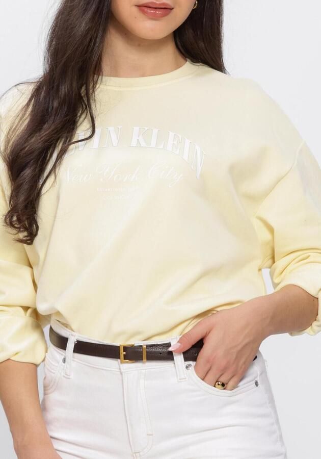 CALVIN KLEIN Dames Truien & Vesten Logo Graphic Crewneck Sweatshirt Creme - Foto 3