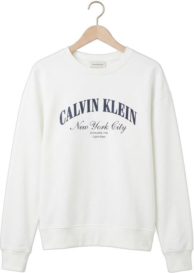 CALVIN KLEIN Dames Truien & Vesten Logo Graphic Crewneck Sweatshirt Wit - Foto 2