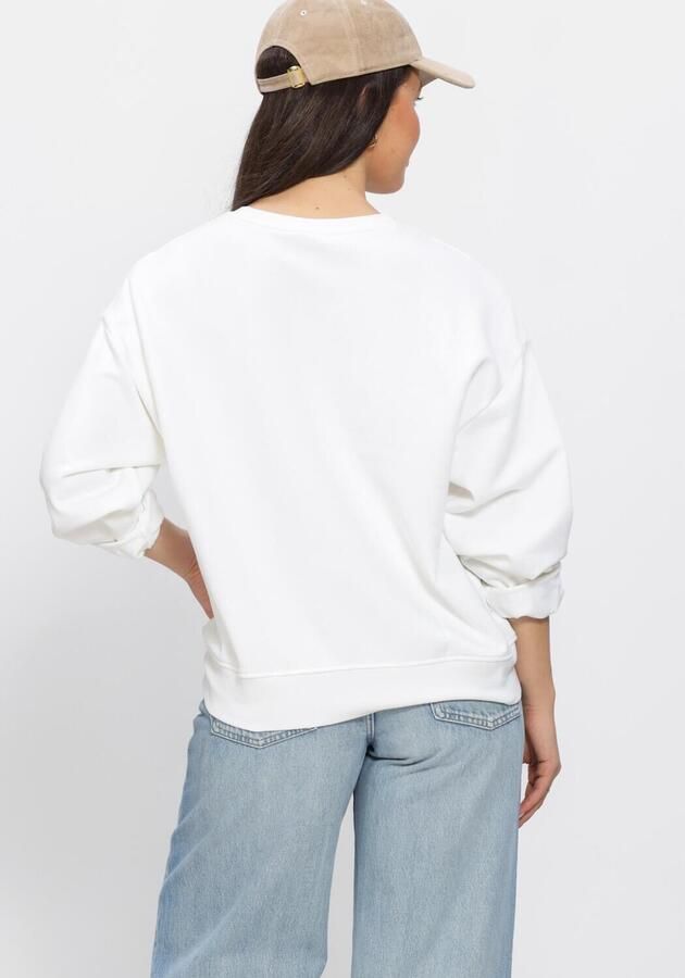 CALVIN KLEIN Dames Truien & Vesten Logo Graphic Crewneck Sweatshirt Wit - Foto 3