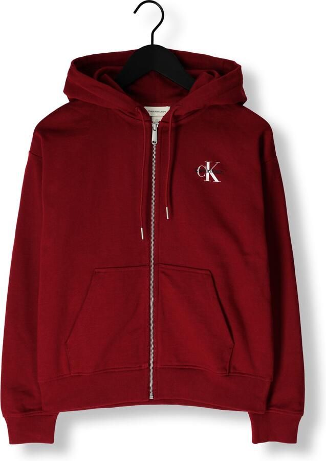 CALVIN KLEIN Dames Truien & Vesten Monologo French Terry Fz Bf Hood Bordeaux