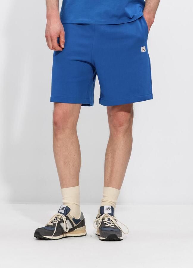 CALVIN KLEIN Heren Broeken Eu 350terry Badge Short Blauw