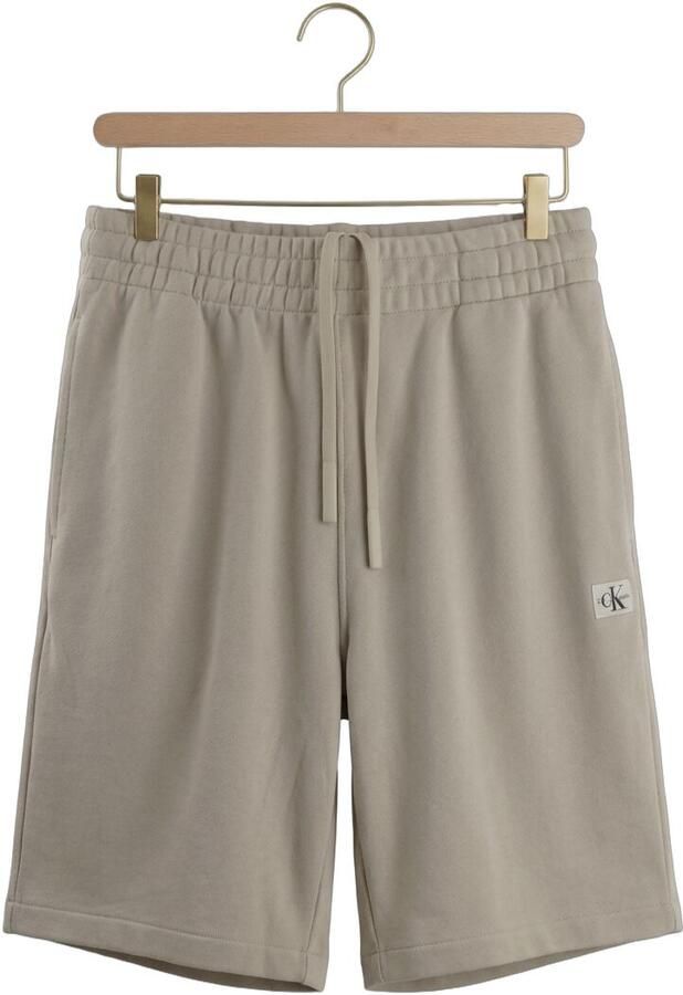CALVIN KLEIN Heren Broeken Eu 350terry Badge Short Zand - Foto 4