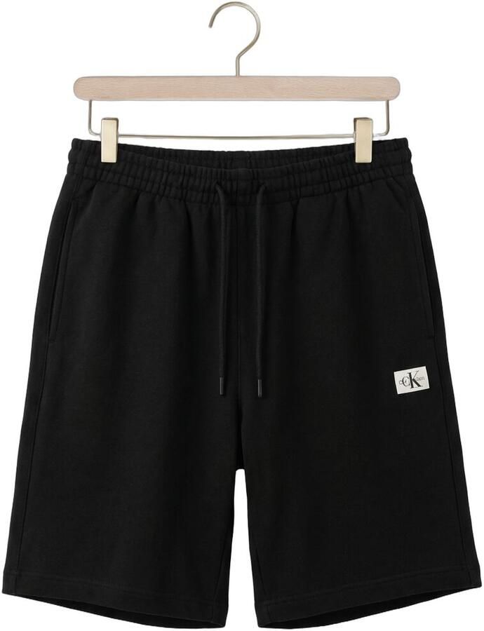 CALVIN KLEIN Heren Broeken Eu 350terry Badge Short Zwart - Foto 2