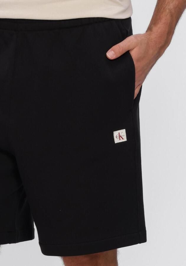CALVIN KLEIN Heren Broeken Eu 350terry Badge Short Zwart - Foto 4