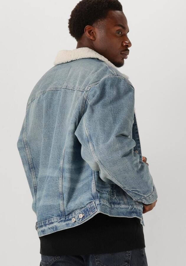 CALVIN KLEIN Heren Jassen 90s Sherpa Trucker Tinted Thundr Lichtblauw - Foto 2