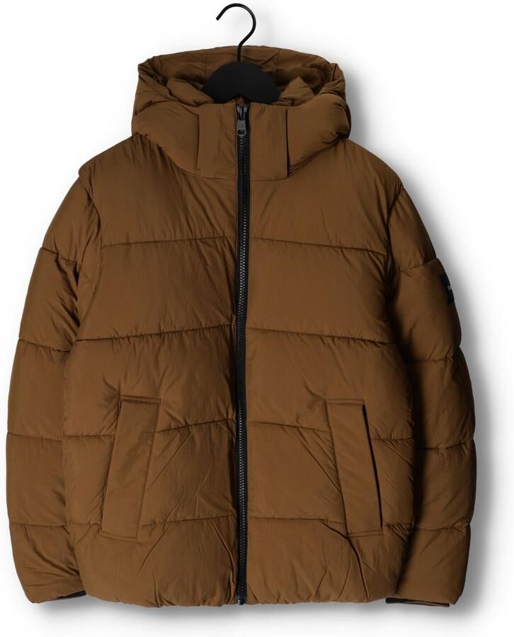 CALVIN KLEIN Heren Jassen Crinkle Nylon Puffer Jacket Bruin