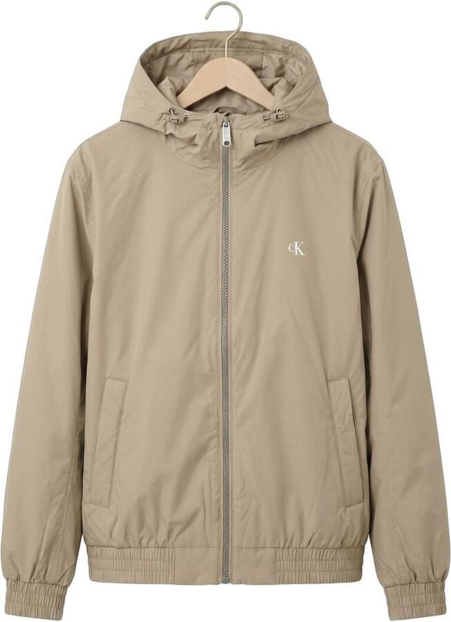 CALVIN KLEIN Heren Jassen Ls Hooded Ripstop Harrington Jkt Beige - Foto 2