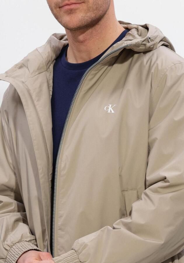 CALVIN KLEIN Heren Jassen Ls Hooded Ripstop Harrington Jkt Beige - Foto 4