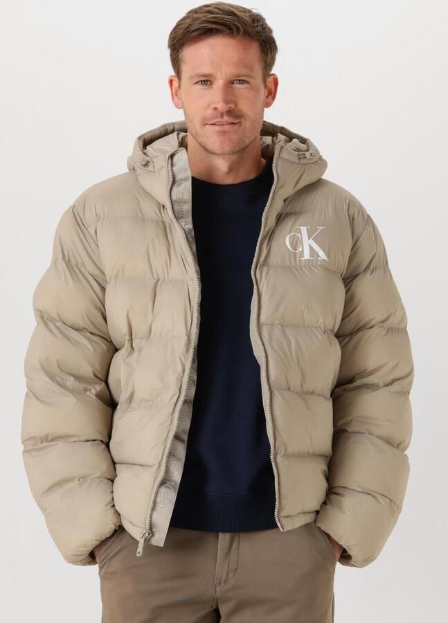 Calvin Klein Jeans Regular fit gewatteerd jack met logoprint model 'Monogram' - Foto 4