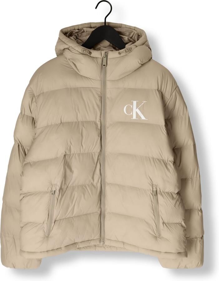 Calvin Klein Jeans Regular fit gewatteerd jack met logoprint model 'Monogram'