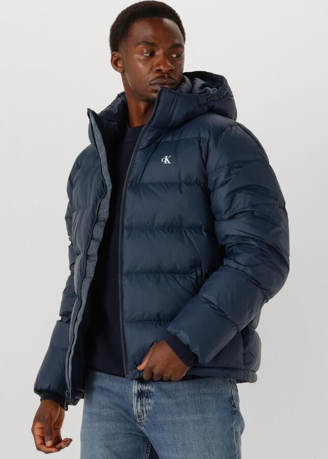 CALVIN KLEIN Heren Jassen Ls Nylon Zip Off Hood Down Purrfer Donkerblauw - Foto 4