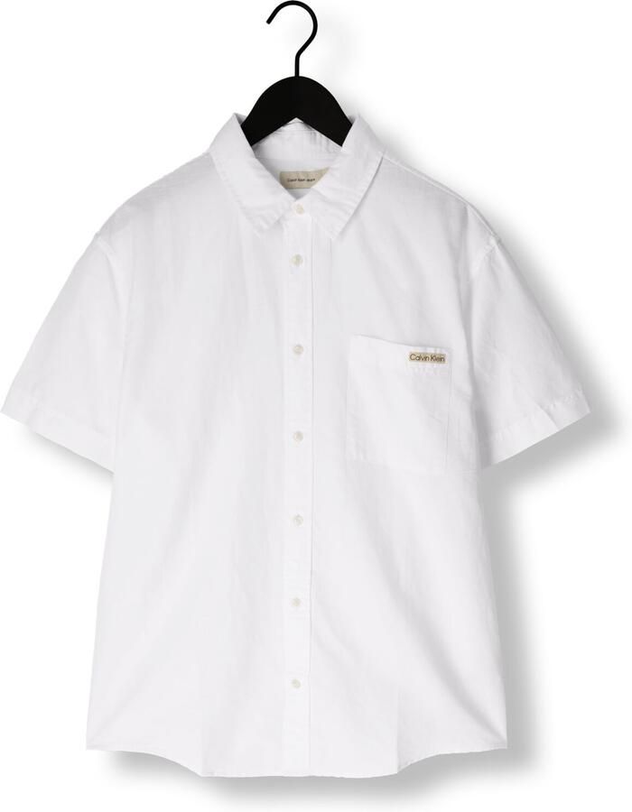 Calvin Klein Jeans Overhemd Korte Mouw LINEN COTTON S S J30J327296