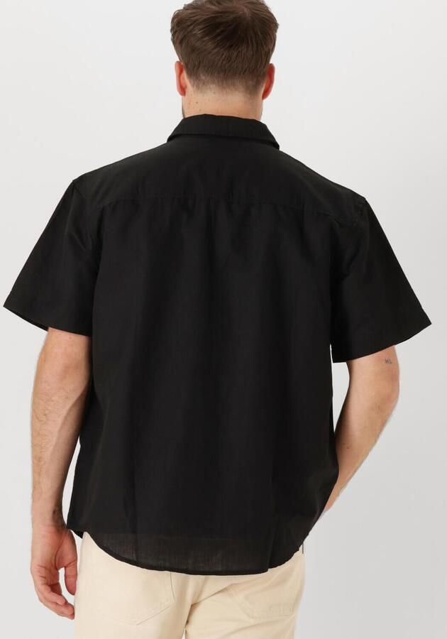 CALVIN KLEIN Heren Overhemden Linen Cotton S s Shirt Zwart - Foto 3