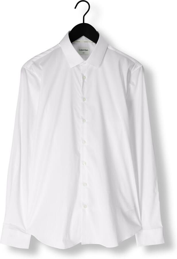 Calvin Klein Businessoverhemd POPLIN STRETCH SLIM SHIRT met kent-kraag logoprint op borsthoogte - Foto 3