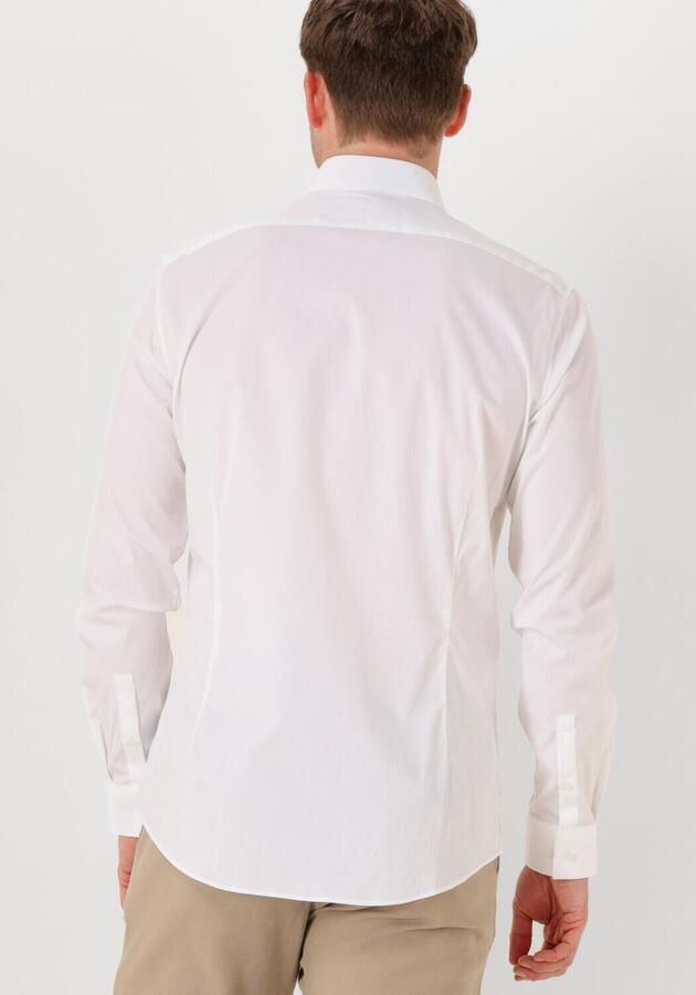 Calvin Klein Businessoverhemd POPLIN STRETCH SLIM SHIRT met kent-kraag logoprint op borsthoogte