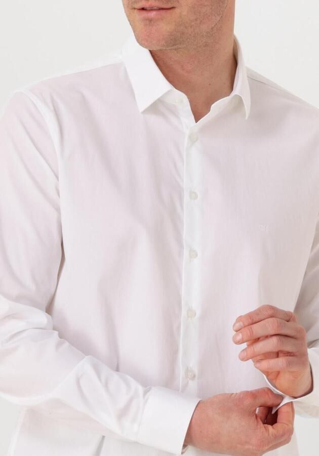 Calvin Klein Businessoverhemd POPLIN STRETCH SLIM SHIRT met kent-kraag logoprint op borsthoogte - Foto 2